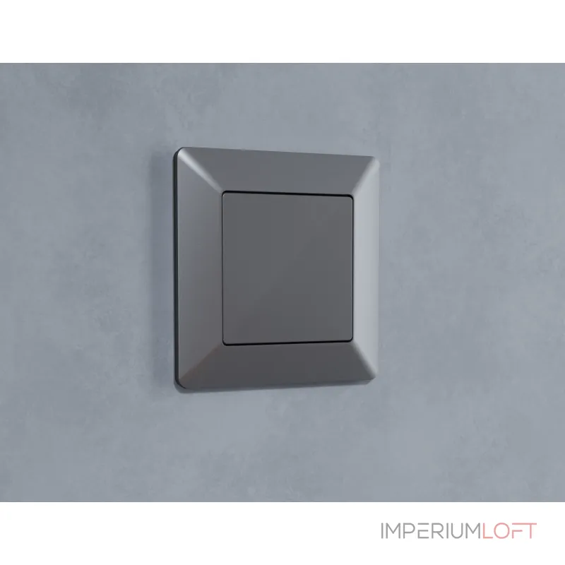 Лицевая панель ALFA (Антрацит серый) заглушка для суппорта QUANT AP6660 от ImperiumLoft