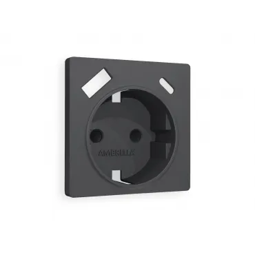 Лицевая панель для электрической розетки с заземлением со шторками 2USB A+C Ambrella Volt ALFA AP9100