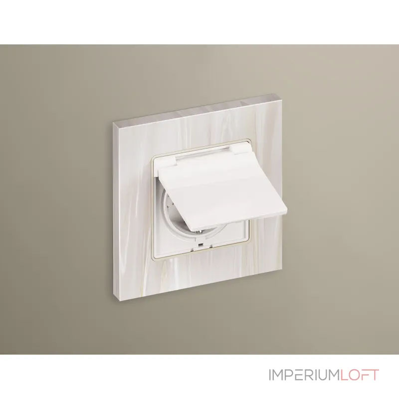 Комплект механизма электрической розетки с заземлением со шторками 2P+E 16A-250V Ambrella Volt MA MA108010