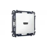 Комплект механизма розетки HDMI 2.0 ALFA MA114010 Белый глянец 40V/500mA 2.0GHz 5-18Gbit/s QUANT от ImperiumLoft