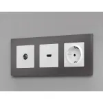 Комплект механизма розетки HDMI 2.0 ALFA MA114010 Белый глянец 40V/500mA 2.0GHz 5-18Gbit/s QUANT от ImperiumLoft
