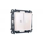 Комплект механизма 2-клавишного выключателя с подсветкой 5600K Ambrella Volt MA MA204015