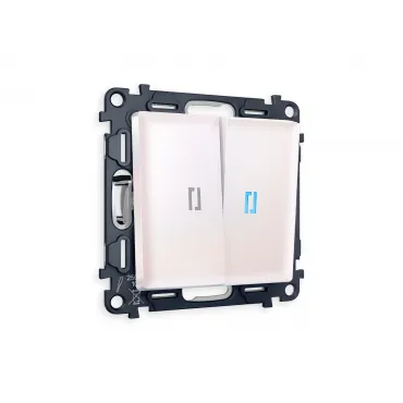 Комплект механизма 2-клавишного выключателя с подсветкой 10000K Volt QUANT MA204020 Комплект механизма 2-клавишного выключателя с подсветкой 10000K Volt QUANT MA204020