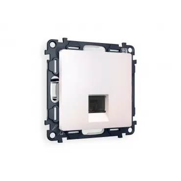Комплект механизма компьютерной розетки RJ-45(8P8C) CAT6 с защитной шторкой Ambrella Volt MA MA212010