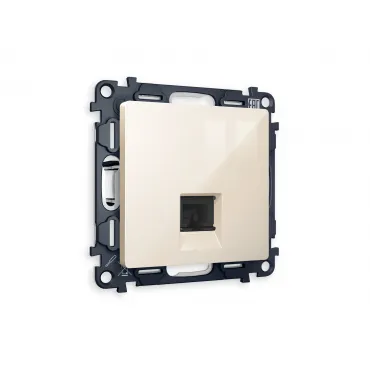 Комплект механизма телефонной розетки RJ-11(4P4C) с защитной шторкой Ambrella Volt MA MA312030