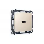 Комплект механизма розетки HDMI 2.0 ALFA MA334010 Бежевый матовый 40V/500mA 2.0GHz 5-18Gbit/s QUANT от ImperiumLoft