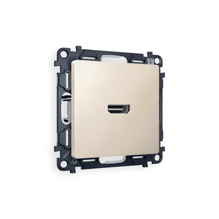 Комплект механизма розетки HDMI 2.0 ALFA MA334010 Бежевый матовый 40V/500mA 2.0GHz 5-18Gbit/s QUANT от ImperiumLoft