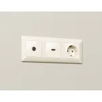 Комплект механизма розетки HDMI 2.0 ALFA MA334010 Бежевый матовый 40V/500mA 2.0GHz 5-18Gbit/s QUANT от ImperiumLoft