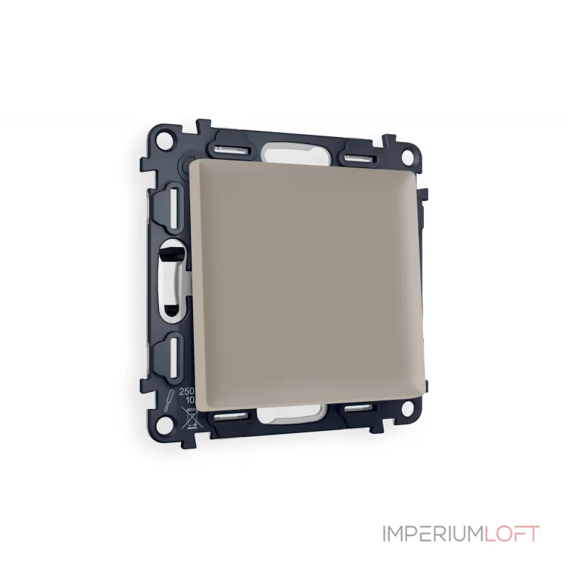 Комплект механизма 1-клавишного выключателя ALFA MA361010 Серо-бежевый матовый QUANT от ImperiumLoft Комплект механизма 1-клавишного выключателя ALFA MA361010 Серо-бежевый матовый QUANT от ImperiumLoft