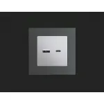 Комплект механизма розетки 2USB A+C 20W быстрая зарядка Ambrella Volt MA MA411010
