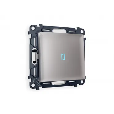 Комплект механизма 1-клавишного проходного выключателя с подсветкой 10000K Volt QUANT MA502040