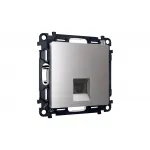 Комплект механизма телефонной розетки RJ-11(4P4C) с защитной шторкой Ambrella Volt MA MA512030