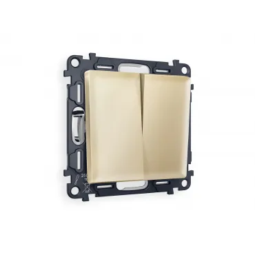 Комплект механизма 2-клавишного проходного выключателя Volt QUANT MA603020