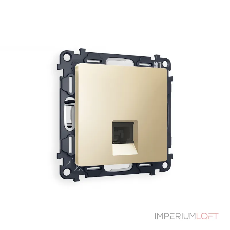 Комплект механизма телефонной розетки RJ-11(4P4C) с защитной шторкой Ambrella Volt MA MA612030 Комплект механизма телефонной розетки RJ-11(4P4C) с защитной шторкой Ambrella Volt MA MA612030