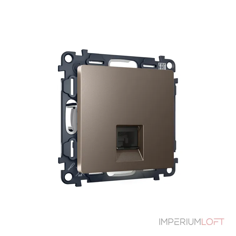 Комплект механизма компьютерной розетки RJ-45(8P8C) CAT6 с защитной шторкой Ambrella Volt MA MA642010 Комплект механизма компьютерной розетки RJ-45(8P8C) CAT6 с защитной шторкой Ambrella Volt MA MA642010