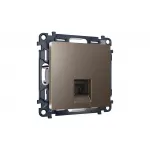 Комплект механизма телефонной розетки RJ-11(4P4C) с защитной шторкой Ambrella Volt MA MA642030