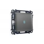 Комплект механизма 1-клавишного выключателя с подсветкой 10000K ALFA MA652020 Антрацит серый QUANT от ImperiumLoft