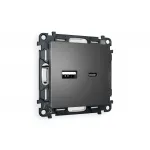 Комплект механизма розетки 2USB A+C 20W быстрая зарядка Ambrella Volt MA MA661010