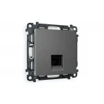 Комплект механизма компьютерной розетки RJ-45(8P8C) CAT6 с защитной шторкой Ambrella Volt MA MA662010