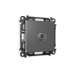 Комплект механизма TV розетки оконечной ALFA MA663010 Антрацит серый 50-870 MHz 1dB QUANT от ImperiumLoft