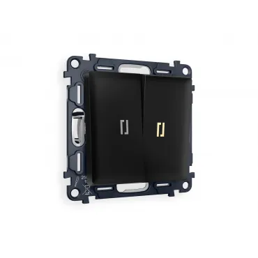 Комплект механизма 2-клавишного проходного выключателя с подсветкой 3200K Volt QUANT MA804030