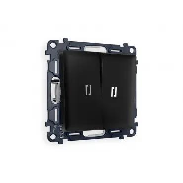 Комплект механизма 2-клавишного проходного выключателя с подсветкой 5600K Ambrella Volt MA MA804035