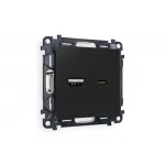 Комплект механизма розетки 2USB A+C 20W быстрая зарядка Ambrella Volt MA MA811010