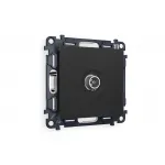 Комплект механизма TV розетки проходной ALFA MA813030 Черный матовый 5-1000 MHz 4dB QUANT от ImperiumLoft