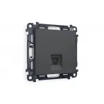 Комплект механизма телефонной розетки RJ-11(4P4C) с защитной шторкой Ambrella Volt MA MA912030