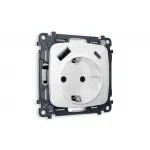 Комплект механизма электрической розетки 2USB A+C 20W быстрая зарядка с заземлением и шторками 2P+E 16A-250V Ambrella Volt MO MO110010
