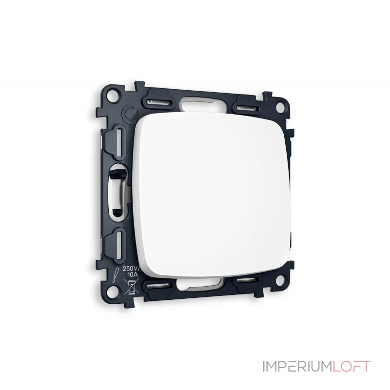 Комплект механизма 1-клавишного выключателя OMEGA MO121010 Белый матовый QUANT от ImperiumLoft Комплект механизма 1-клавишного выключателя OMEGA MO121010 Белый матовый QUANT от ImperiumLoft