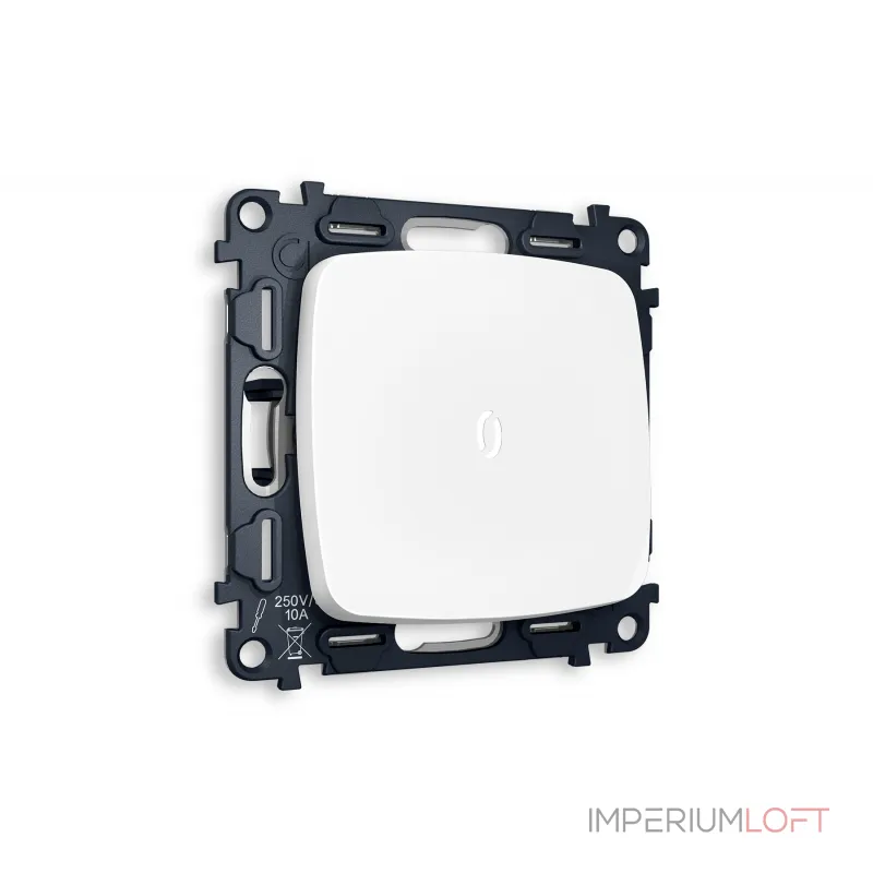 Комплект механизма 1-клавишного выключателя с подсветкой 5600K OMEGA MO122015 Белый матовый QUANT от ImperiumLoft Комплект механизма 1-клавишного выключателя с подсветкой 5600K OMEGA MO122015 Белый матовый QUANT от ImperiumLoft