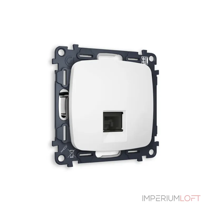 Комплект механизма компьютерной розетки RJ-45(8P8C) CAT6 с защитной шторкой Ambrella Volt MO MO132010 Комплект механизма компьютерной розетки RJ-45(8P8C) CAT6 с защитной шторкой Ambrella Volt MO MO132010
