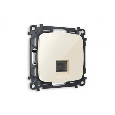 Комплект механизма телефонной розетки RJ-11(4P4C) с защитной шторкой Ambrella Volt MO MO312030