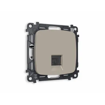 Комплект механизма компьютерной розетки с защитной шторкой Volt QUANT MO372010