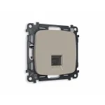 Комплект механизма телефонной розетки RJ-11(4P4C) с защитной шторкой Ambrella Volt MO MO372030