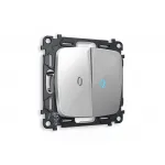 Комплект механизма 2-клавишного проходного выключателя с подсветкой 10000K OMEGA MO404040 Серебро глянец QUANT от ImperiumLoft Комплект механизма 2-клавишного проходного выключателя с подсветкой 10000K OMEGA MO404040 Серебро глянец QUANT от ImperiumLoft