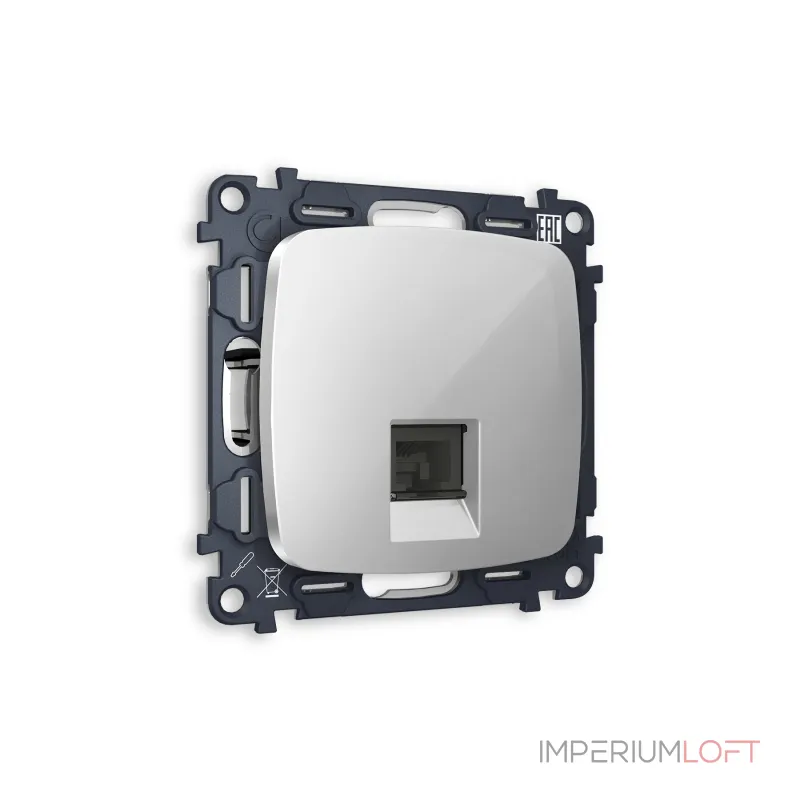 Комплект механизма компьютерной розетки RJ-45(8P8C) CAT6 с защитной шторкой Ambrella Volt MO MO412010 Комплект механизма компьютерной розетки RJ-45(8P8C) CAT6 с защитной шторкой Ambrella Volt MO MO412010