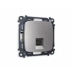 Комплект механизма компьютерной розетки RJ-45(8P8C) CAT6 с защитной шторкой Ambrella Volt MO MO512010