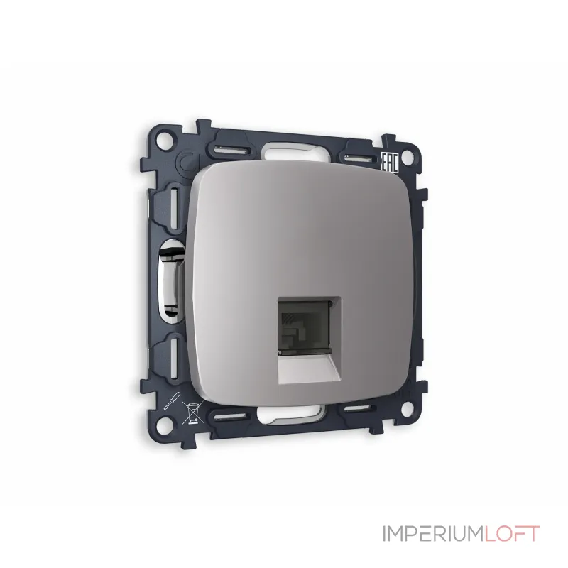 Комплект механизма компьютерной розетки RJ-45(8P8C) CAT6 с защитной шторкой Ambrella Volt MO MO512010 Комплект механизма компьютерной розетки RJ-45(8P8C) CAT6 с защитной шторкой Ambrella Volt MO MO512010