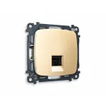 Комплект механизма компьютерной розетки OMEGA MO612010 Шампань RJ-45(8P8C) CAT6 с защитной шторкой QUANT от ImperiumLoft