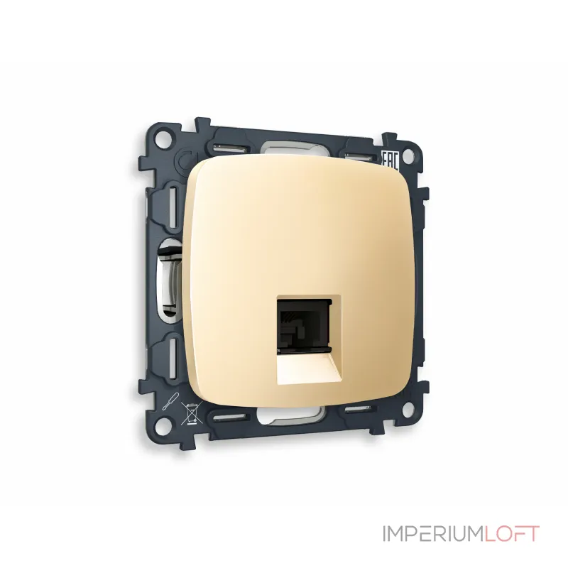 Комплект механизма телефонной розетки RJ-11(4P4C) с защитной шторкой Ambrella Volt MO MO612030 Комплект механизма телефонной розетки RJ-11(4P4C) с защитной шторкой Ambrella Volt MO MO612030