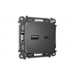 Комплект механизма розетки 2USB A+C 20W быстрая зарядка Ambrella Volt MO MO661010