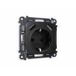 Комплект механизма электрической розетки 2USB A+A 18W быстрая зарядка с заземлением и шторками 2P+E 16A-250V Ambrella Volt MO MO809010