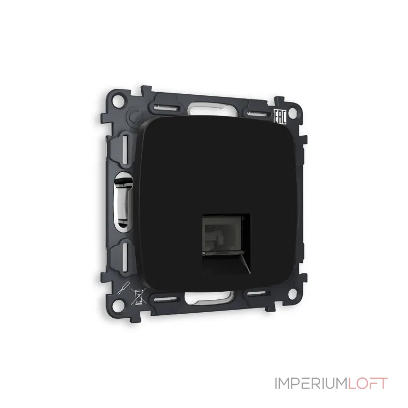 Комплект механизма компьютерной розетки RJ-45(8P8C) CAT6 с защитной шторкой Ambrella Volt MO MO812010 Комплект механизма компьютерной розетки RJ-45(8P8C) CAT6 с защитной шторкой Ambrella Volt MO MO812010