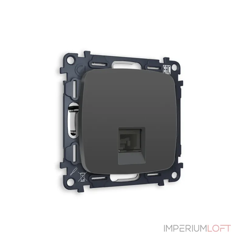 Комплект механизма компьютерной розетки RJ-45(8P8C) CAT6 с защитной шторкой Ambrella Volt MO MO912010 Комплект механизма компьютерной розетки RJ-45(8P8C) CAT6 с защитной шторкой Ambrella Volt MO MO912010