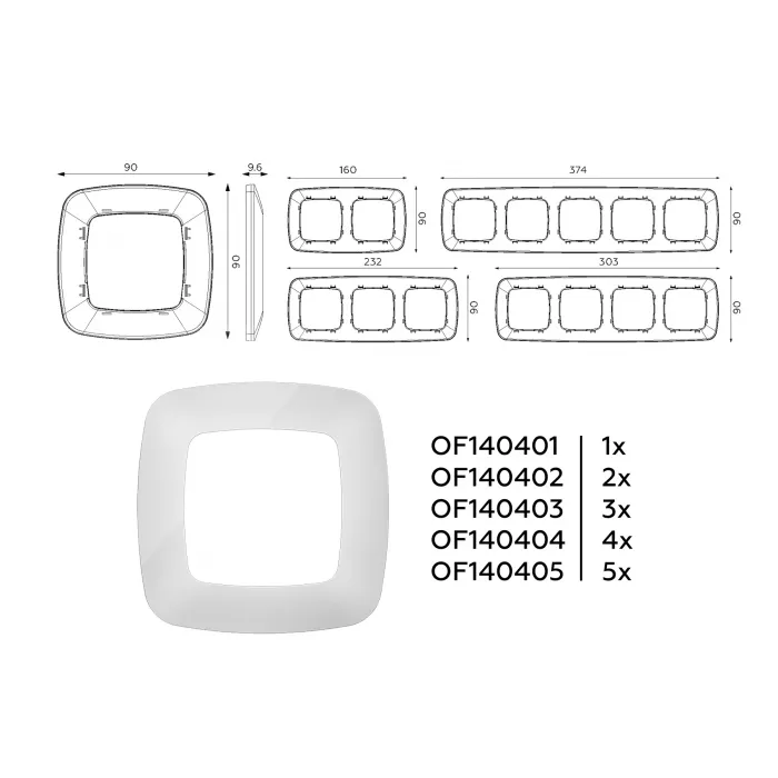 Рамка OMEGA Ecta (Серебро глянец) 2-ая OF140402 от ImperiumLoft