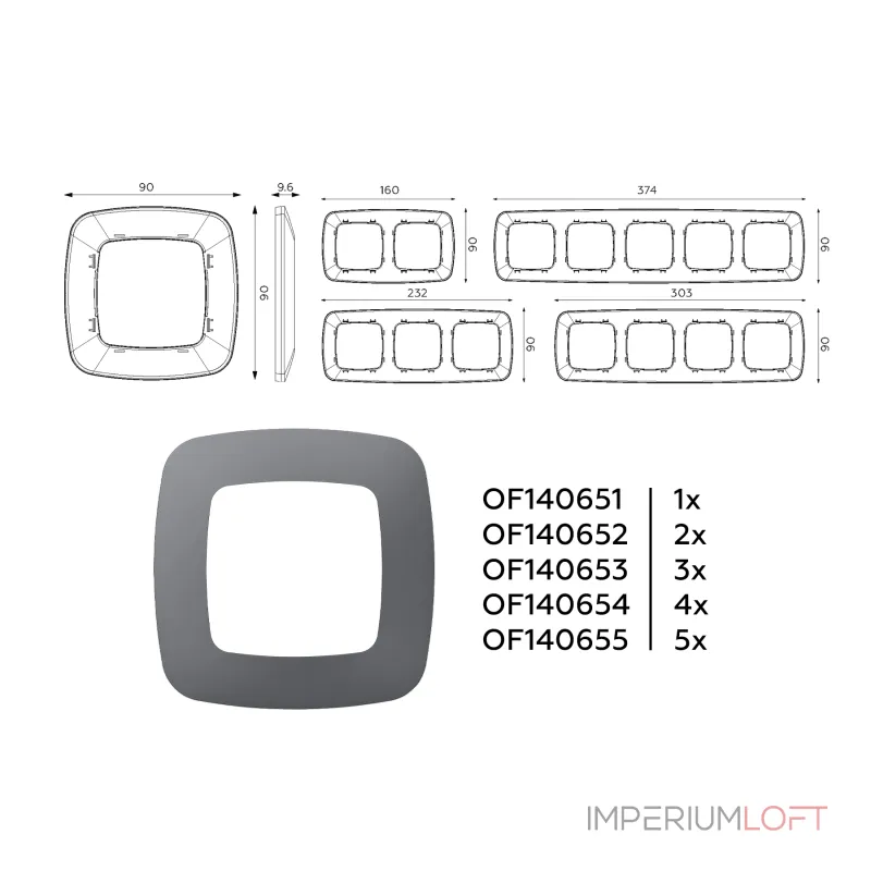 Рамка 2-ая Ambrella Volt OMEGA OF140652