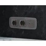 Рамка OMEGA Radian (Антрацит серый Стекло органическое) 4-ая OF320654 от ImperiumLoft