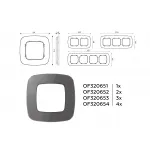 Рамка OMEGA Radian (Антрацит серый Стекло органическое) 4-ая OF320654 от ImperiumLoft